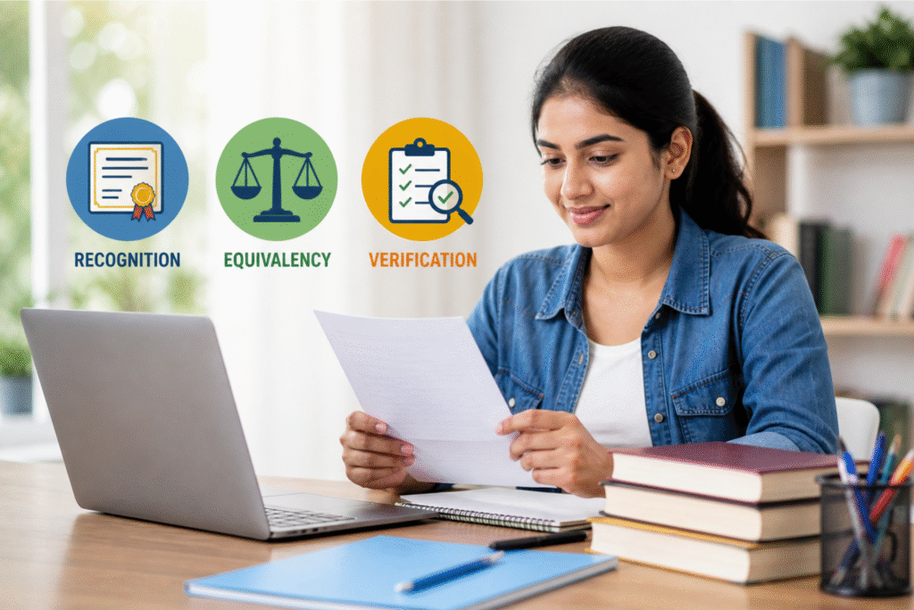 Recognition, Equivalency and Verification: What Students Should Understand.